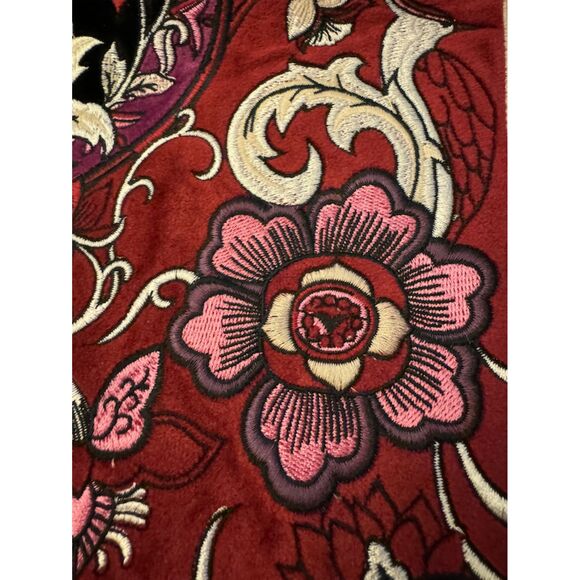 Chico's Denim Embroidered Jacket Shacket - Sz 0 (4/6) - Picture 10 of 16